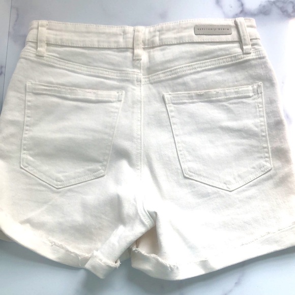 Sanctuary Denim Sidewalk Shorts White Cutoffs Size 27 - Picture 3 of 12